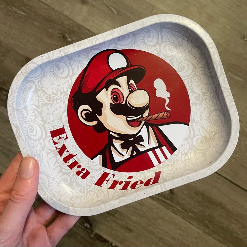 Extra Fried Mario Rolling Tray / Trinket Tray